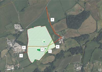 Map showing location of proposed solar farm