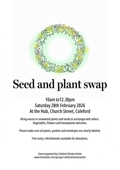 Poster advertising the Seed Swap event