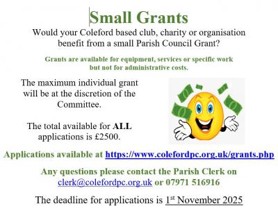 Poster showing information about the fund