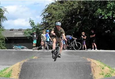 View of the BMX track in use by local young people