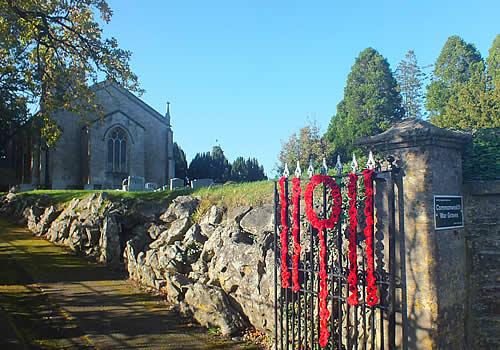 Photo Gallery Image - Remembrance Day Poppies on Church gate