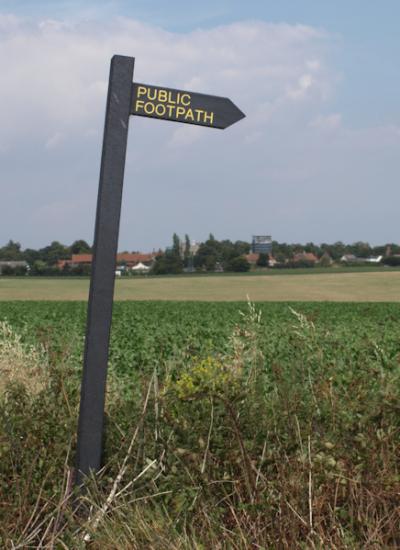 Footpath sign