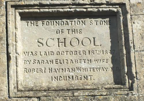 Photo Gallery Image - School Foundation Stone on the Hub wall